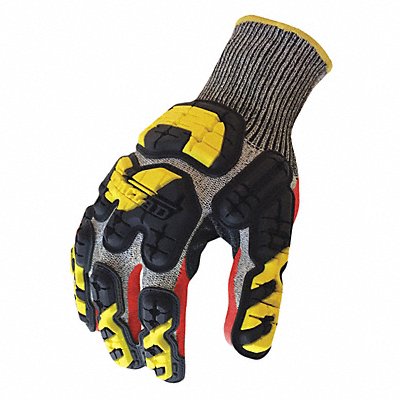 Impact Gloves S Gray/Red/Hi-Vis Yllw PR MPN:INDI-KC5-02-S