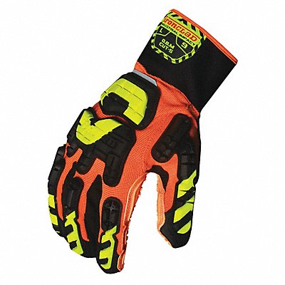J4899 Impact Resist Gloves XL Orng/Blk/Ylw PR MPN:VIB-OBMC5-05-XL