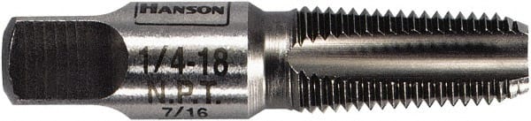 British Standard Pipe Tap: 1/4-19 BSPT, Taper Chamfer, 4 Flutes MPN:1912ZR