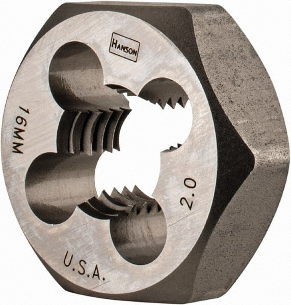 Hex Rethreading Die: M16x2, Right Hand, 1-7/16