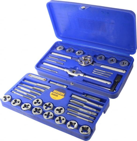 Tap & Die Set: #4-40 to 1/2-20 Taps, #4-40 to 1/2-20 Dies, NPT, UNC & UNF MPN:23614