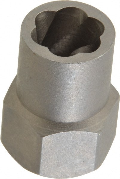 Spiral Flute Hex Bolt Remover: 3/8