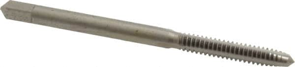 Straight Flute Tap: #6-32 UNC, 3 Flutes, Plug, 2B Class of Fit, Carbon Steel, Bright/Uncoated MPN:8018