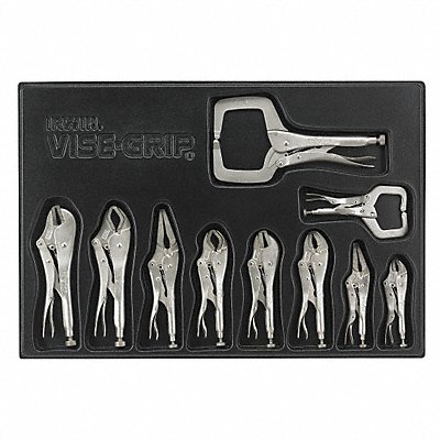 Locking Plier Sets Plain Grip 10 Pcs MPN:1078Tray