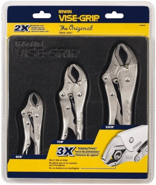 Plier Set: 3 Pc, Locking Pliers MPN:4935580