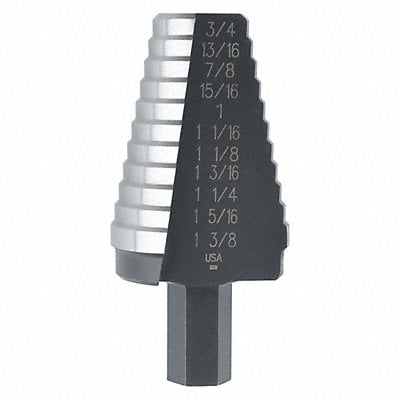 Step Cone Drill 13/16in to 1.375in HSS MPN:10221