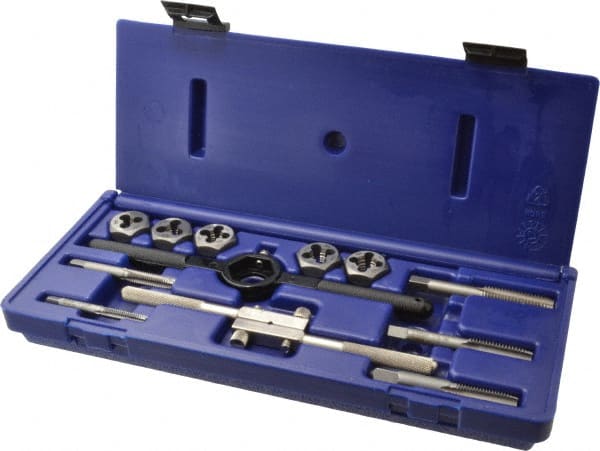 Tap & Die Set: 1/4-20 to 1/2-13 Taps, 1/4-20 to 1/2-13 Dies, UNC MPN:24612