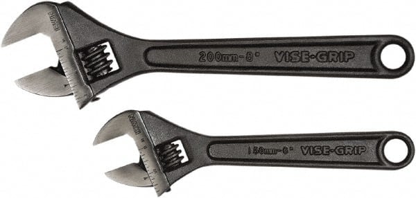 Adjustable Wrench Set: 2 Pc, Inch MPN:1913312