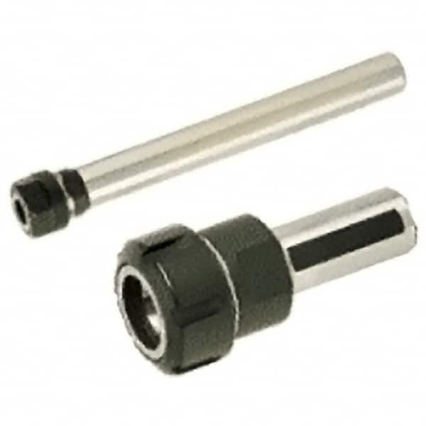 Collet Chuck: 2 to 20 mm Capacity, ER Collet, 25 mm Shank Dia, Straight Shank MPN:4508004