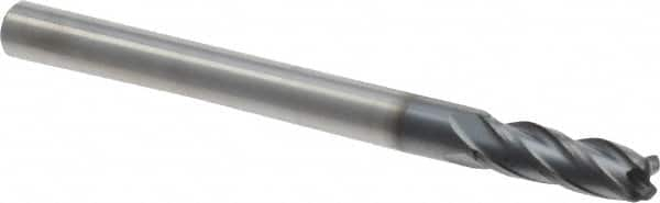 Corner Radius End Mill: 4 mm Dia, 12 mm LOC, 0.8 mm Radius, 4 Flutes, Solid Carbide MPN:5620052