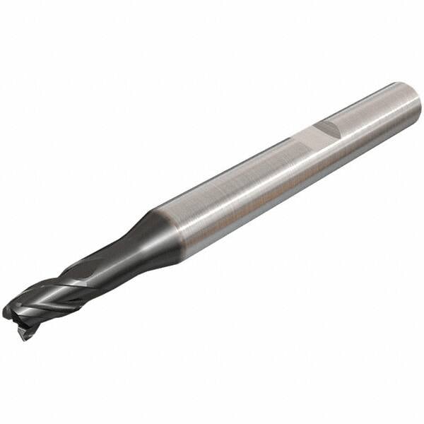 Corner Chamfer End Mill: 8 mm Dia, 9 mm LOC, 3 Flutes, 0.15 mm Chamfer Width, Solid Carbide MPN:5620536