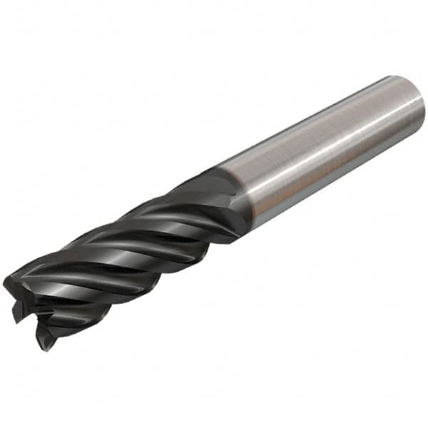 Corner Chamfer End Mill: 6 mm Dia, 15 mm LOC, 5 Flutes, 0.2 mm Chamfer Width, Solid Carbide MPN:5622535