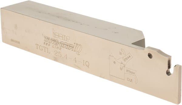 Indexable Grooving-Cutoff Toolholder: TGTL 25.4-4, 0.146 to 0.177