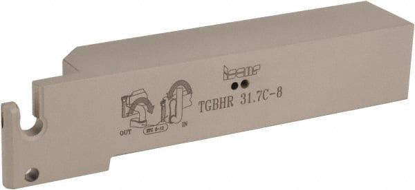 Indexable Grooving-Cutoff Toolholder: TGBHR31.7C-8, 0.315 to 0.315