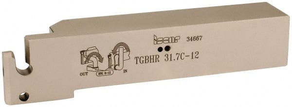 Indexable Grooving-Cutoff Toolholder: TGBHR31.7C12, 1/2