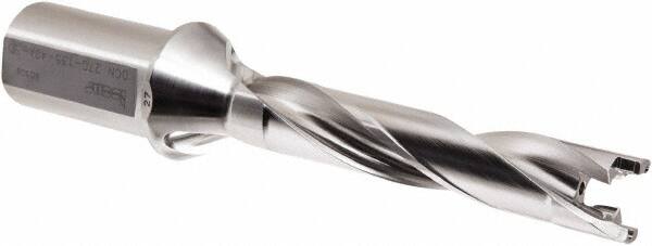 Replaceable-Tip Drill: 27 to 27.9 mm Dia, 135 mm Max Depth, 40 mm Weldon Flat Shank MPN:3201689