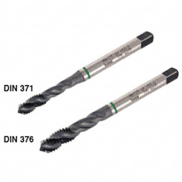 Spiral Flute Tap: M7 x 1.00, Metric Coarse, 3 Flute, 6H Class of Fit, High Speed Steel, Black Oxide Finish MPN:4445109