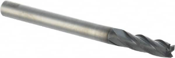 Square End Mill: 1/8'' Dia, 3/8'' LOC, 1/8'' Shank Dia, 1-1/2'' OAL, 4 Flutes, Solid Carbide MPN:5620902