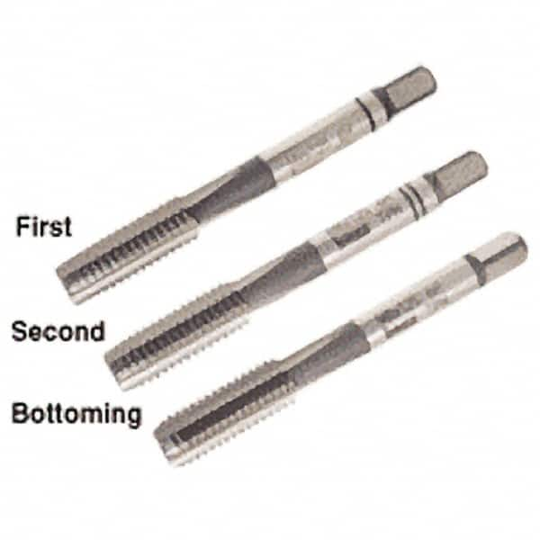 Tap Set: M2 x 0.4 Metric Coarse, 3 Flute, Bottoming Plug & Taper, High Speed Steel MPN:4445001