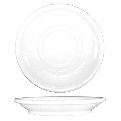 Saucer 5-1/2 in Dia European Wht PK36 MPN:BR-2