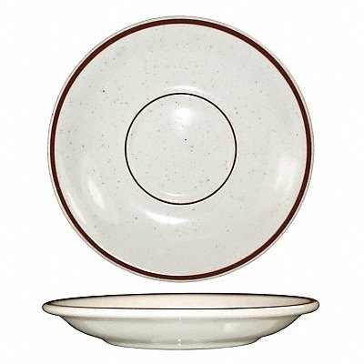 Saucer 5-1/2 Dia Brown Speckle PK36 MPN:GR-2