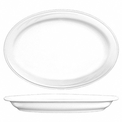 Platter 10-5/8x7-3/8 Bright White PK24 MPN:AM-12