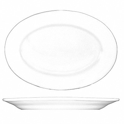 Platter 12-1/2x9 European White PK12 MPN:DO-84