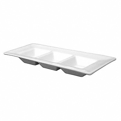 Sauce Plate 3-Compartment 1 Oz Wht PK24 MPN:FA-33