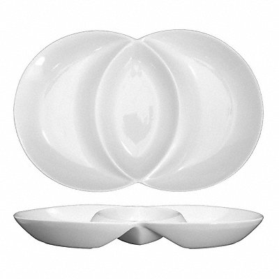 Unity Double Well Plate 9-1/2Oz Wht PK12 MPN:FA2-14