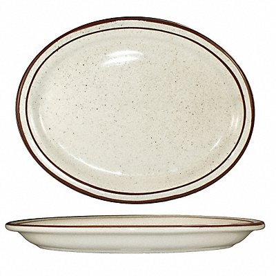 Platter 9-3/4x7-1/2 Brown Speckle PK24 MPN:GR-12