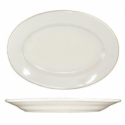 Platter 9-3/8x6-5/16 American White PK24 MPN:RO-12