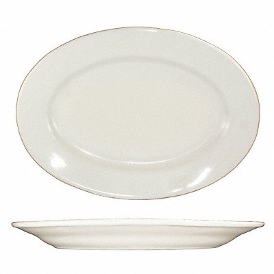 Platter 12-1/2x9 In American White PK12 MPN:RO-14