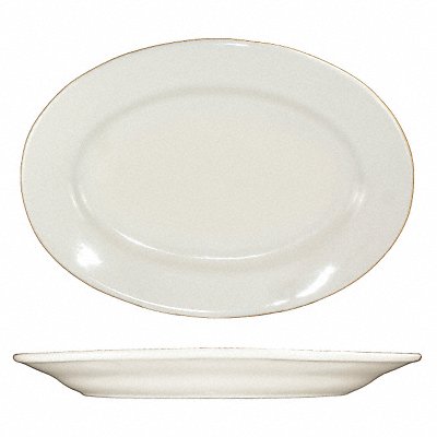 Platter 15-1/2x10-1/4 American Wht PK12 MPN:RO-51