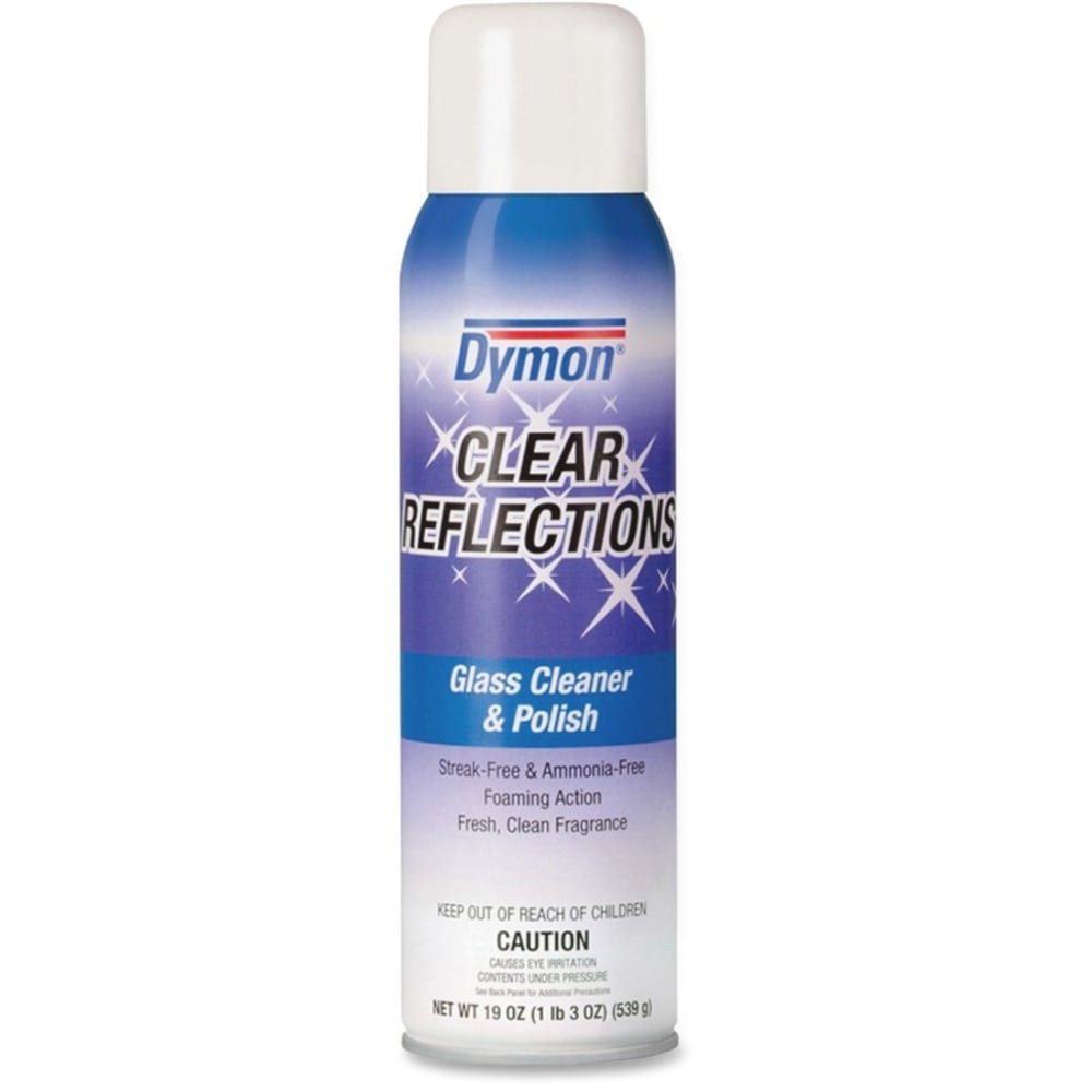 ITW Dymon Clear Reflections Glass Cleaner Aerosol Spray, 20 Oz Can (Min Order Qty 9) MPN:38520