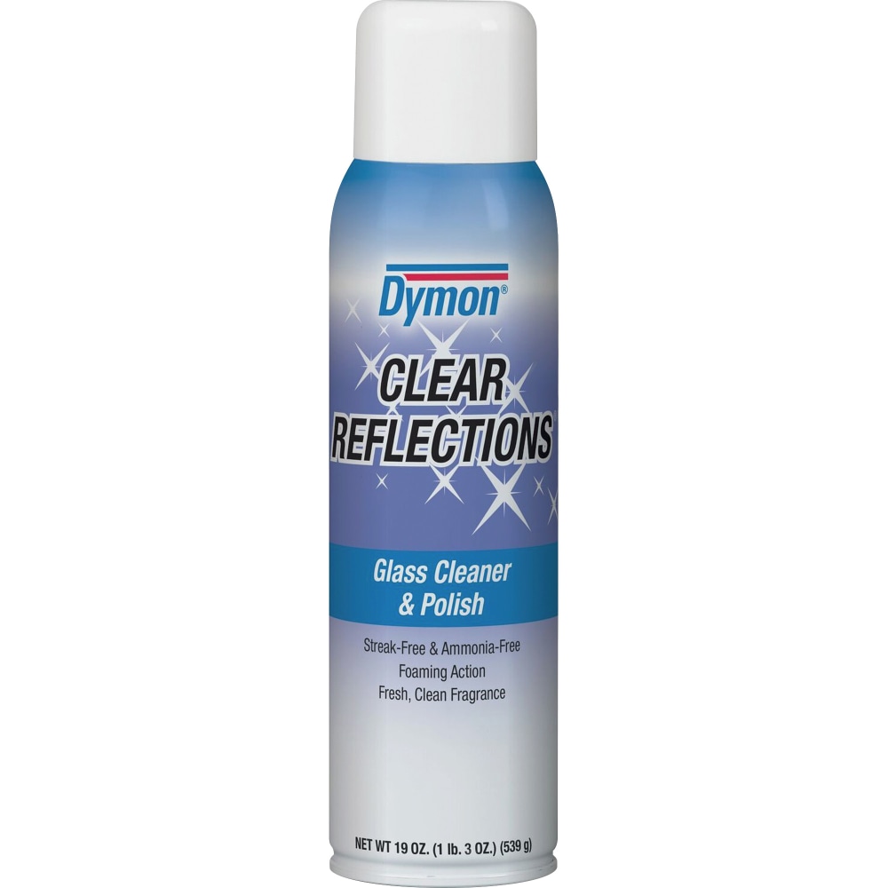 Dymon Clear Reflections Glass Cleaner Aerosol Spray, 20 Oz Can, Case Of 12 MPN:38520CT