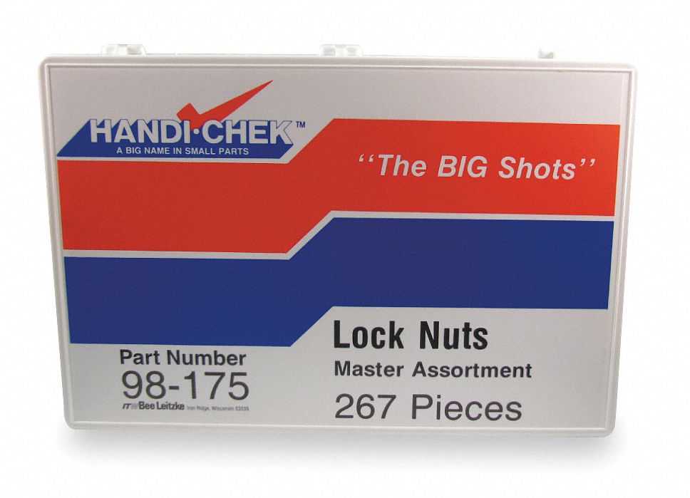 Hx LockNt Asrt Zinc Plated Steel 267PK MPN:WWG-DISP-LNUT267