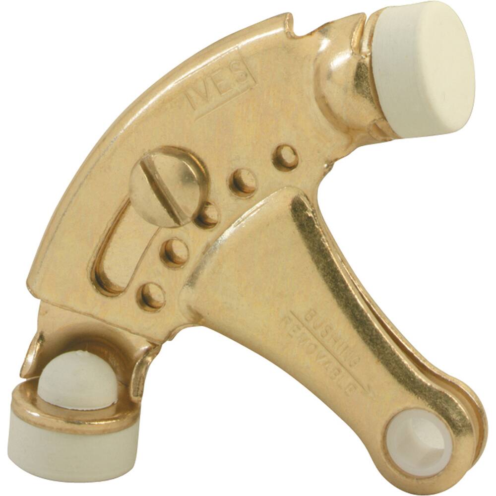 Stops, Type: Hinge Pin Door Stop , Finish/Coating: Bright Brass , Projection: 3-1/4 (Inch) MPN:69F3