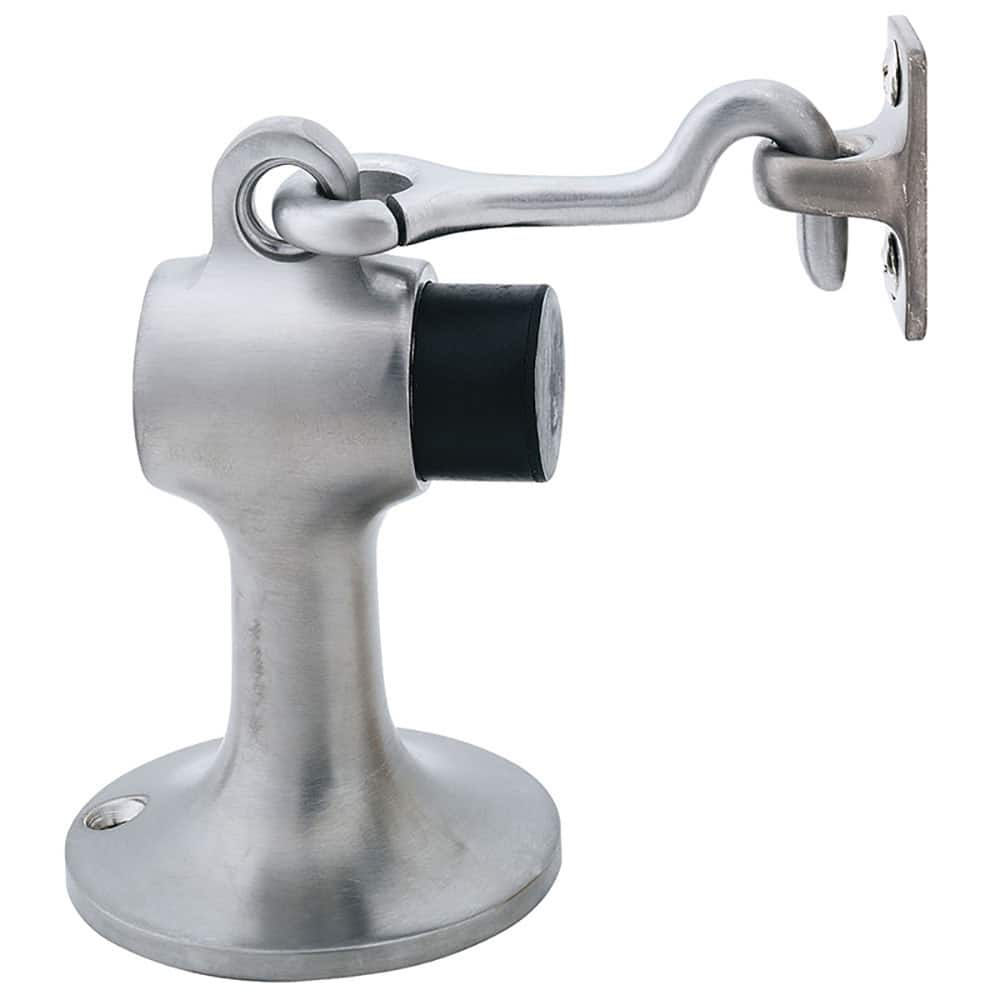 Stops, Type: Manual Door Holder Floor Stop , Finish/Coating: Aluminum (Satin) , Projection: 3-3/4 (Inch) MPN:FS446 US28