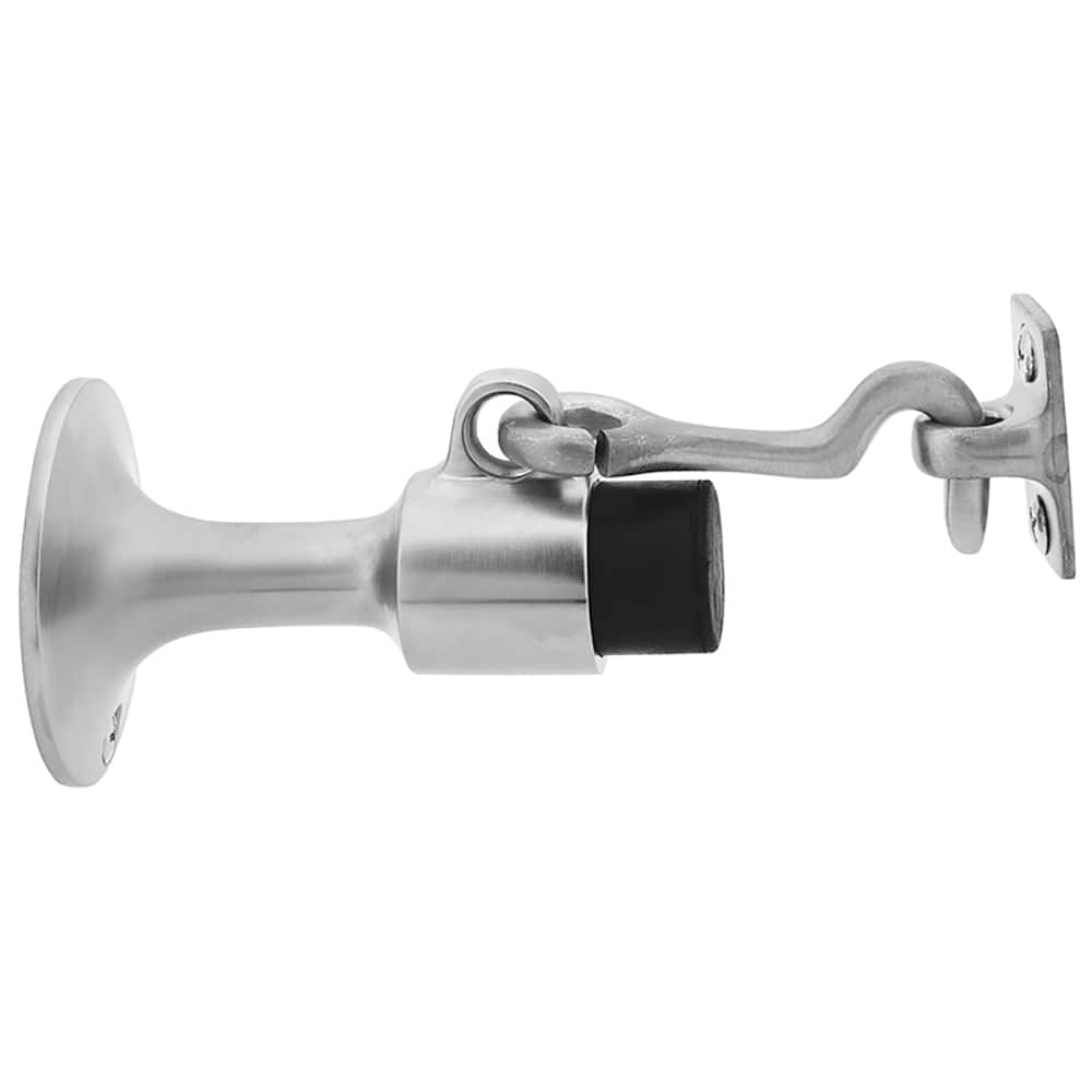Stops, Type: Manual Door Holder Wall Stop , Finish/Coating: Satin Chrome , Projection: 3-11/16 (Inch) MPN:WS449 US26D