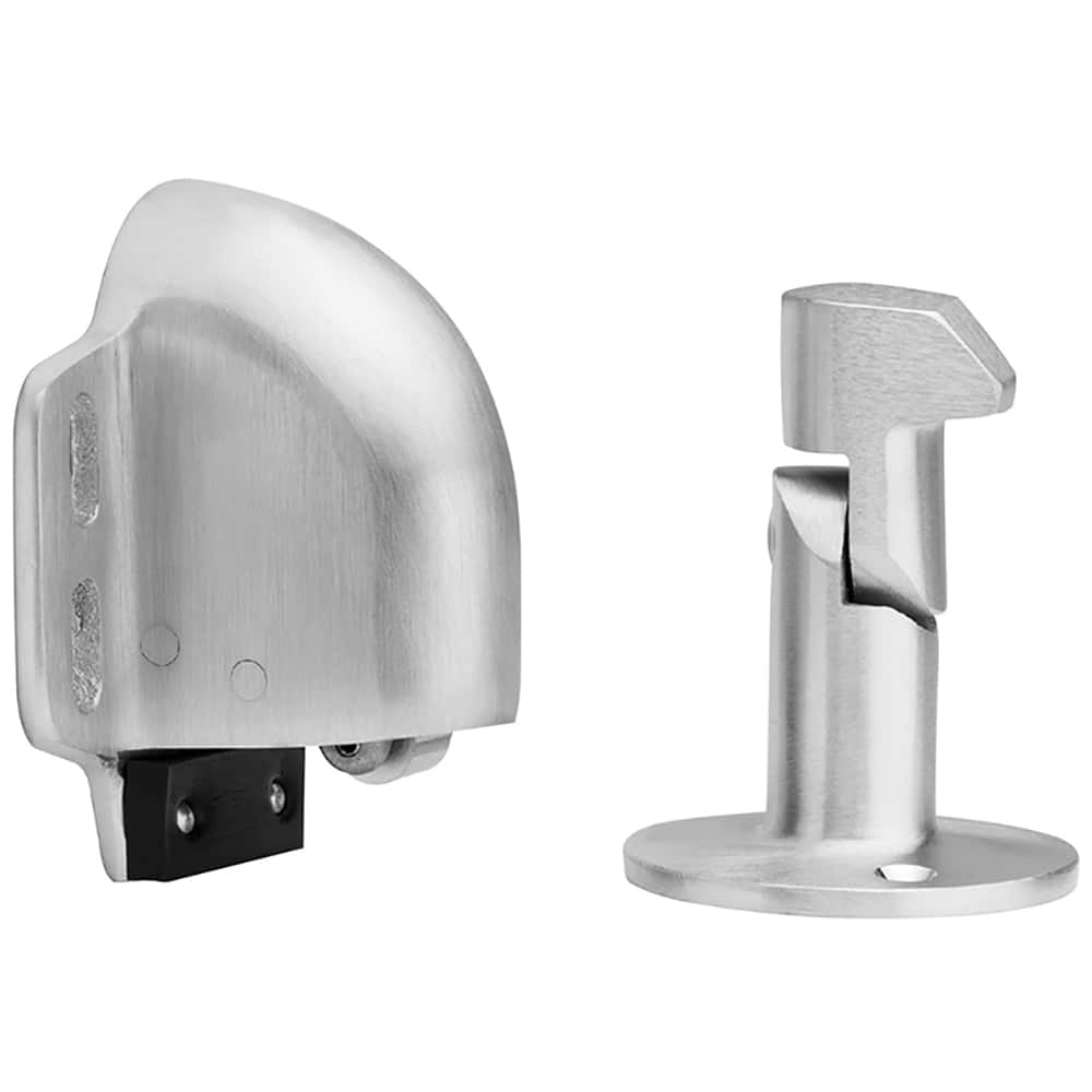 Stops, Type: Automatic Holder Wall Stop , Finish/Coating: Satin Chrome , Projection: 3-7/16 (Inch) MPN:WS45 US26D