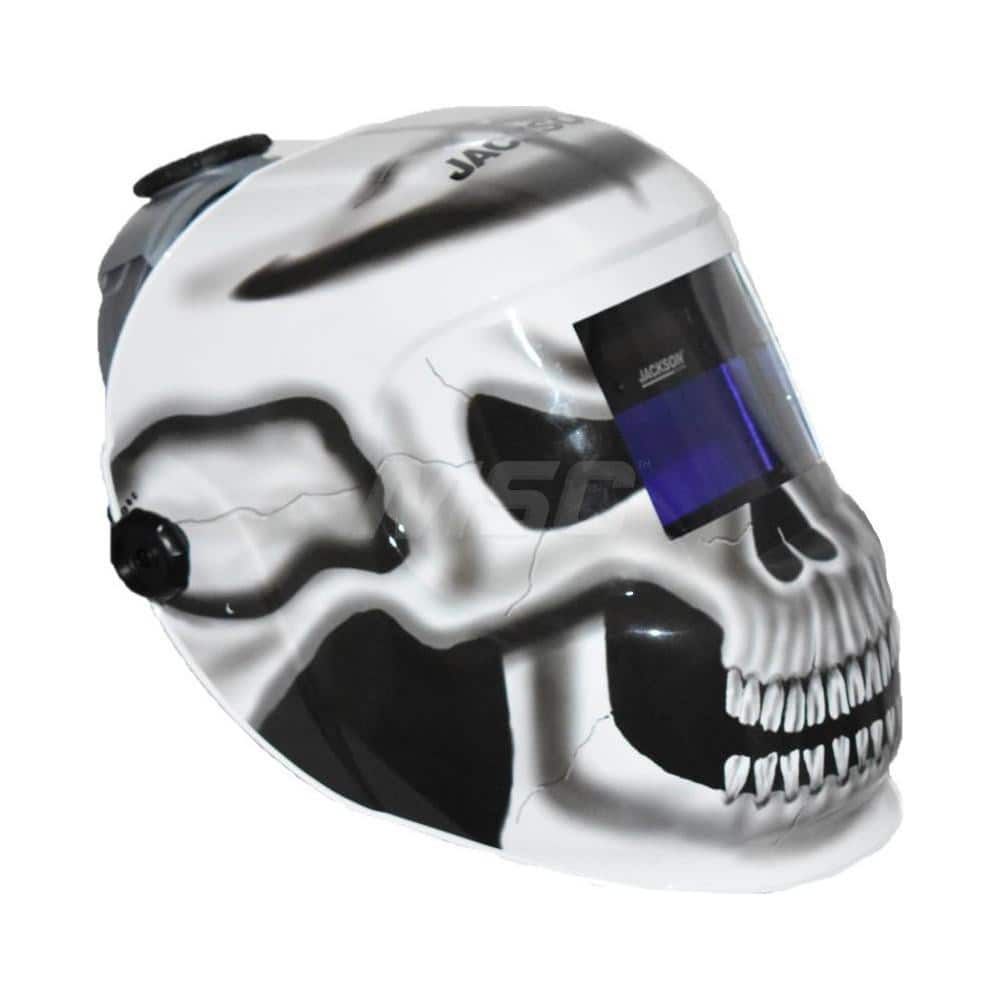 Welding Helmet: Black & White, Nylon, Shade 10 MPN:47102