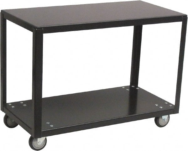 Transport Utility Cart: Steel, Black MPN:FW124-U4-B4-BL