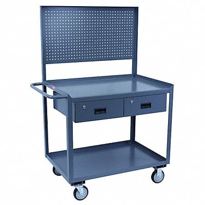 Mobile Wrkstion Steel 36 L 24 W 2 Shelf MPN:SM236P500GP