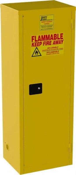 Double Wall Cabinet Cabinet: Self-Closing, 3 Shelves, Yellow MPN:BJ24-YP