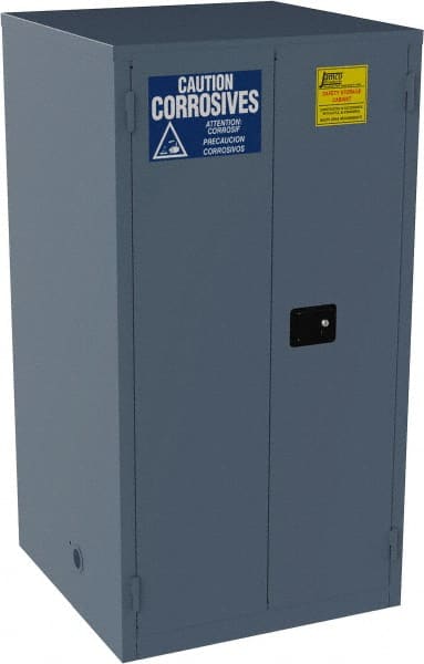 Flammable & Hazardous Storage Cabinets: 60 gal Drum, 2 Door, 2 Shelf, Self Closing, Blue MPN:CK60-BP