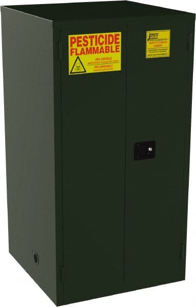 Double Wall Cabinet Cabinet: Manual Closing, 2 Shelves, Green MPN:FL60-EP