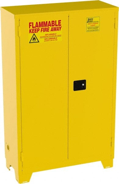 Double Wall Cabinet Cabinet: Manual Closing, 2 Shelves, Yellow MPN:FM45-YP