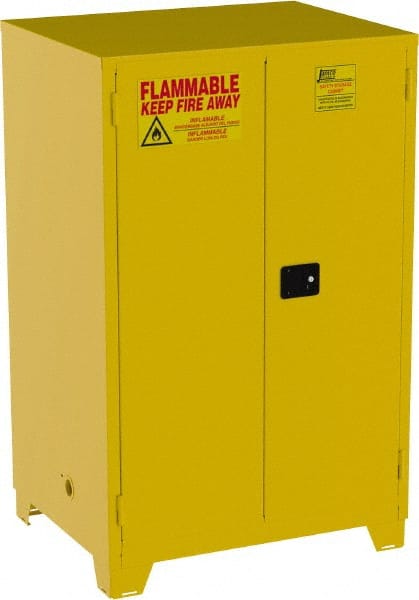 Double Wall Cabinet Cabinet: Manual Closing, 2 Shelves, Yellow MPN:FM90-YP