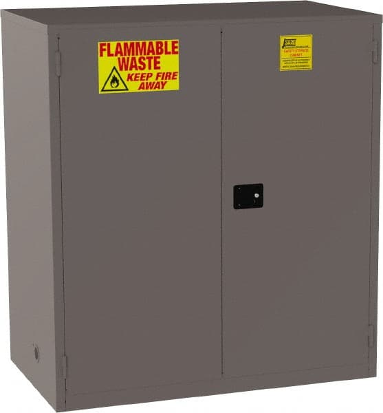 Flammable & Hazardous Storage Cabinets: 120 gal Drum, 2 Door, 1 Shelf, Manual Closing, Yellow MPN:RC2-YP