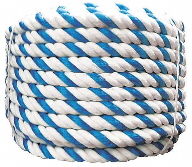 Rope Plastic Blue/White 50 ft 3/4 dia. MPN:90-861-R-50